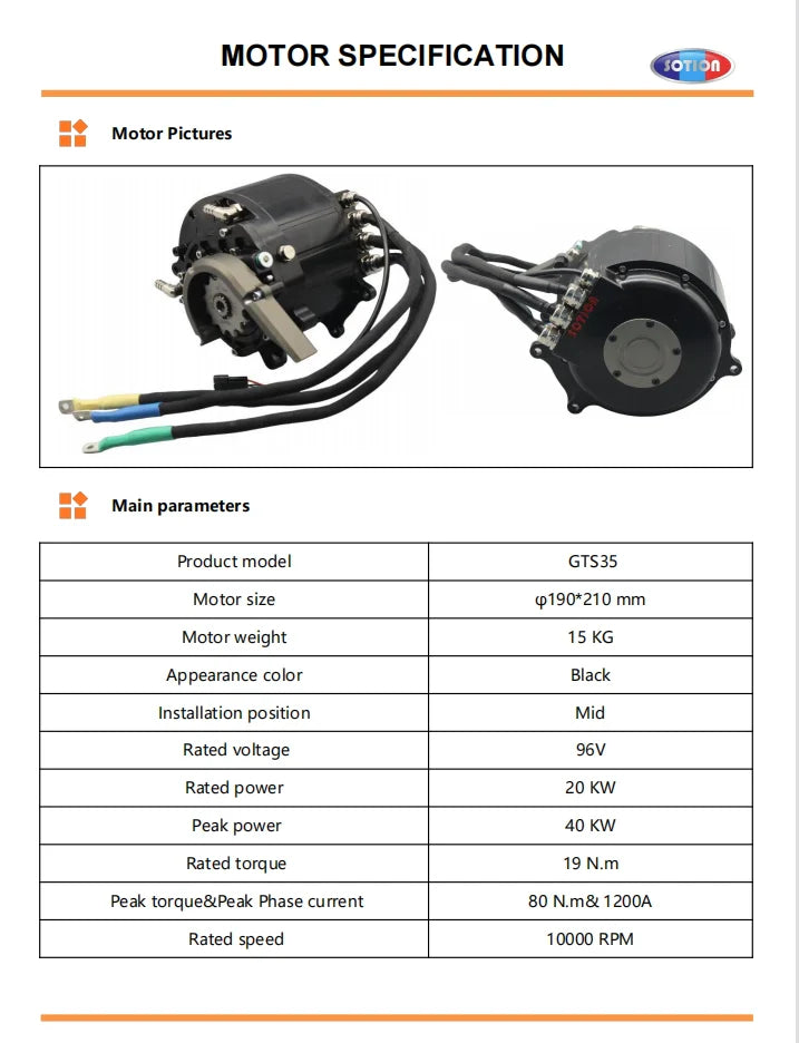 Sotion Gts35 Motor (Hall Sensor)